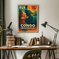 Brazzaville Adventure Travel Poster - Vibrant Cultural Exploration PosterGoat