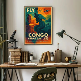 Brazzaville Adventure Travel Poster - Vibrant Cultural Exploration PosterGoat