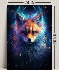 Mystical Fox Portrait Poster PosterGoat