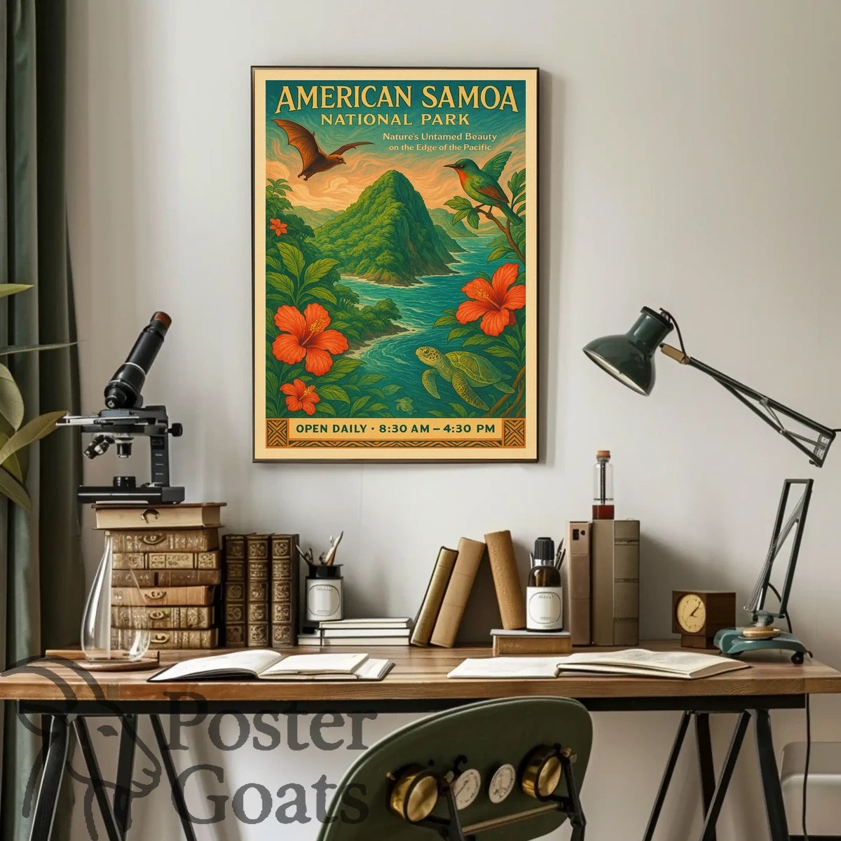 American Samoa National Park Vintage Travel Poster