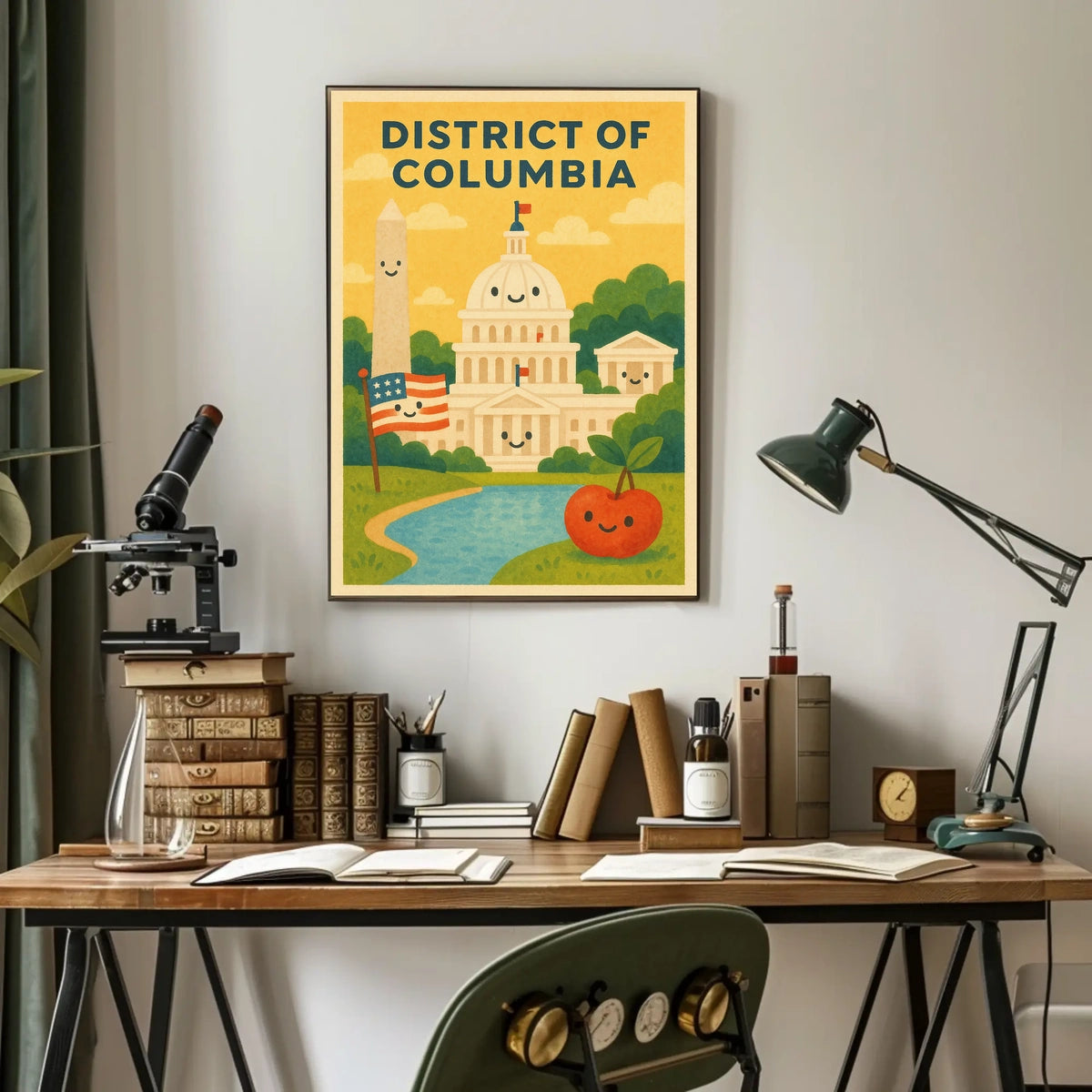 Whimsical Washington D.C Poster