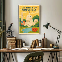Whimsical Washington D.C Poster