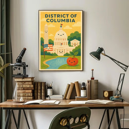 Whimsical Washington D.C Poster