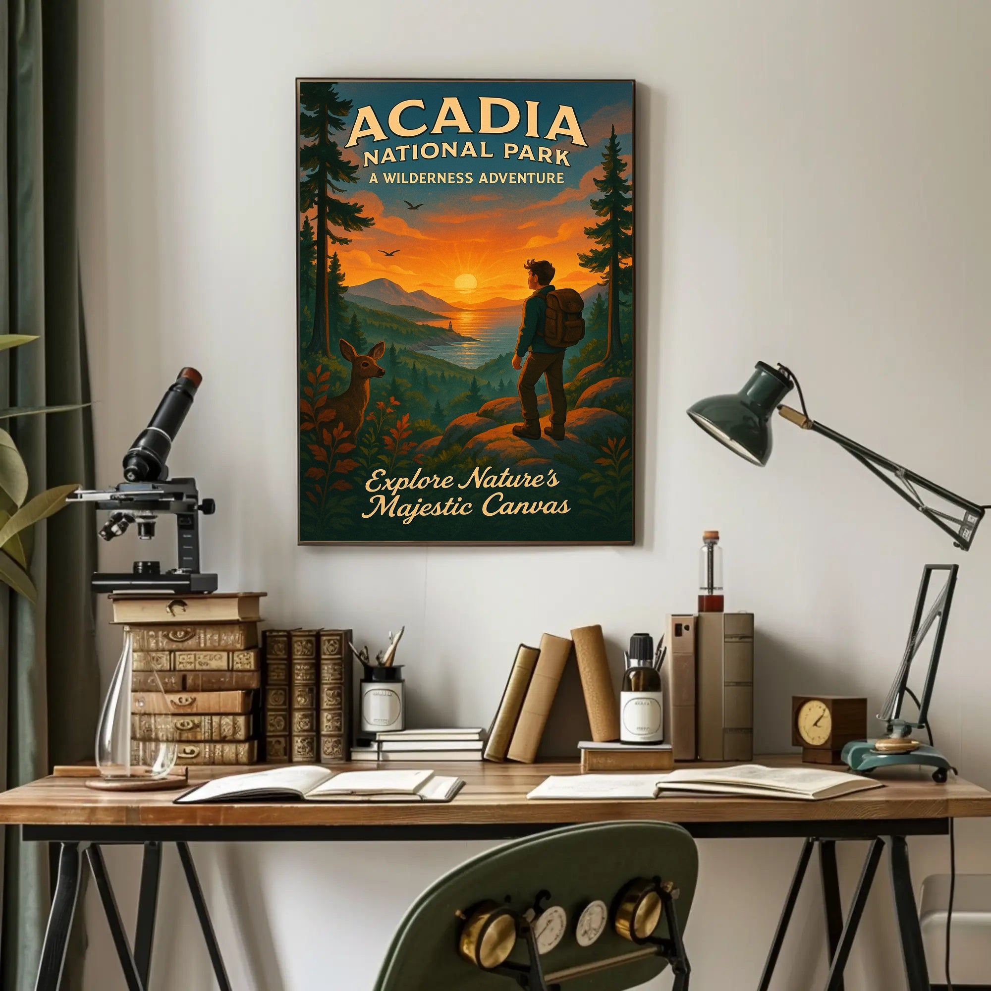 Acadia National Park Sunset Adventure National Park Poster