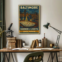 Baltimore Harbor Of Lights Poster