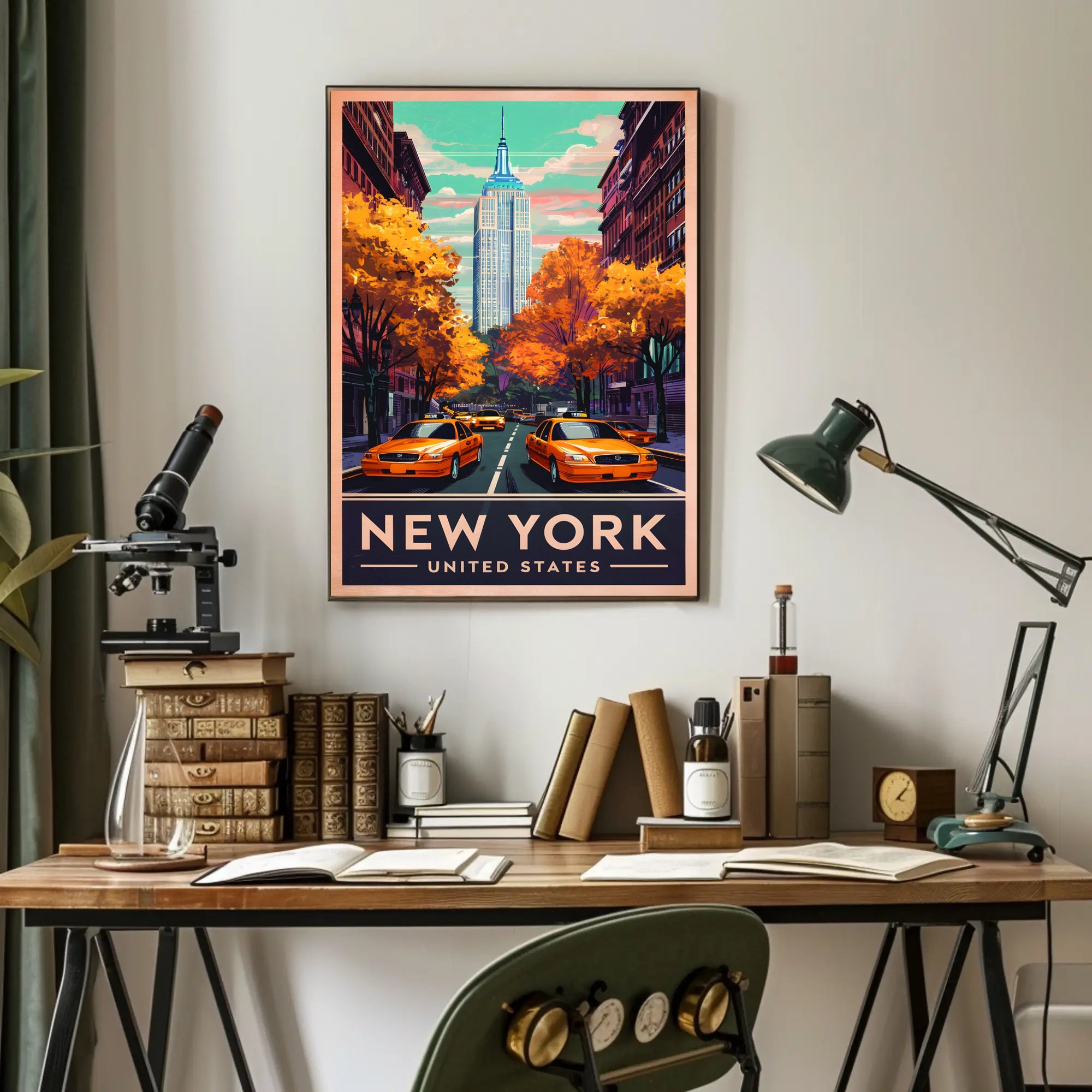 New York City Autumn Scene Poster
