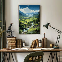 Serene Valley Landscape Poster