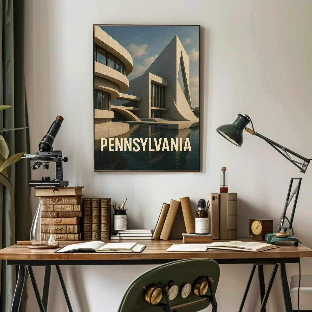 Pennsylvania Architecture Poster