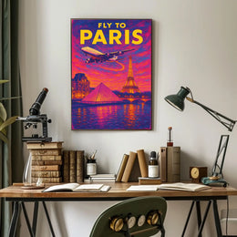 Fly to Paris Poster