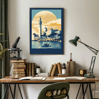 Tranquil Waters and Timeless Architecture Poster