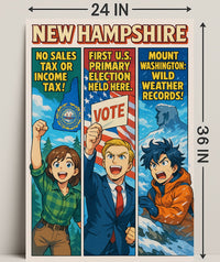 New Hampshire Highlights Poster PosterGoat