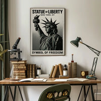 Statue of Liberty Vintage Art in Cultural or Heritage Poster