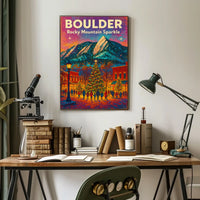 Boulder Rocky Mountain Sparkle Poster