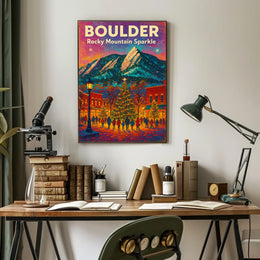 Boulder Rocky Mountain Sparkle Poster