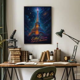 Eiffel Tower Light of a Revolution Poster