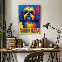 Vibrant Shih Tzu Portrait Poster