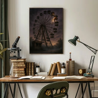 Eerie Ferris Wheel At Dusk Poster