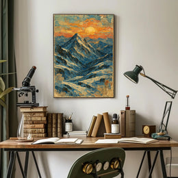 Majestic Mountain Sunrise Poster