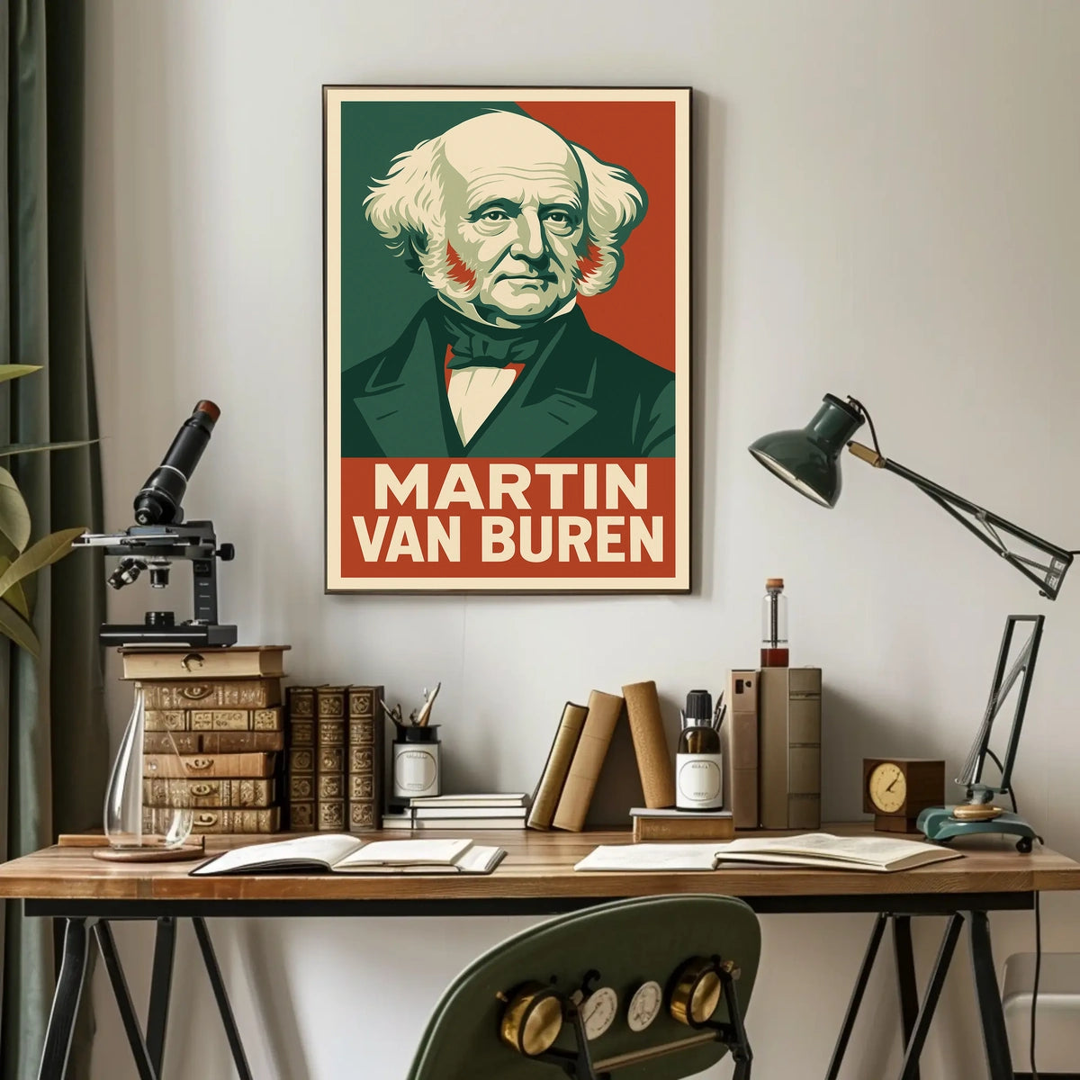 Martin Van Buren Heritage Portrait Lithograph Poster