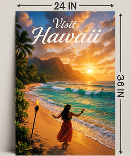 Visit Hawaii Poster PosterGoat