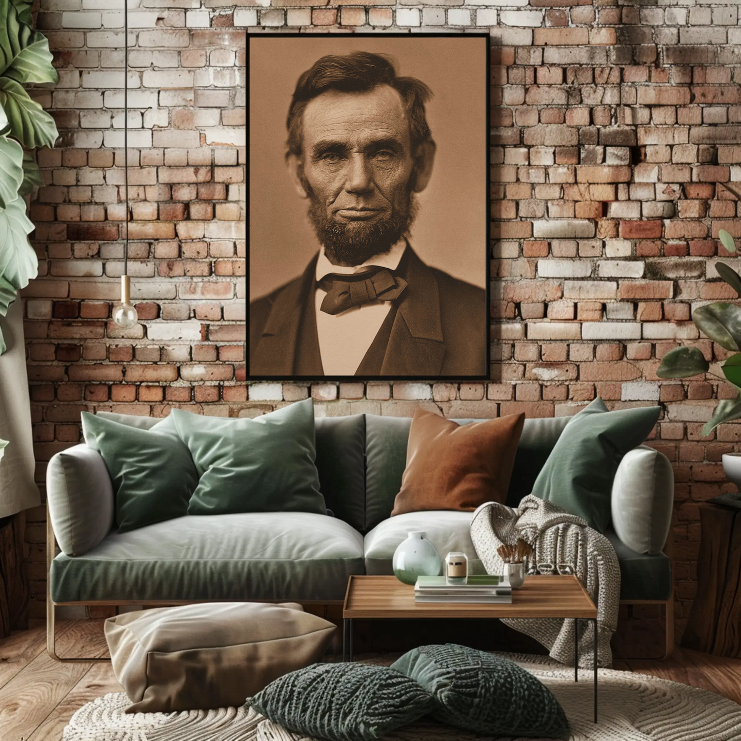 Abraham Lincoln 16th President Sepia Photo