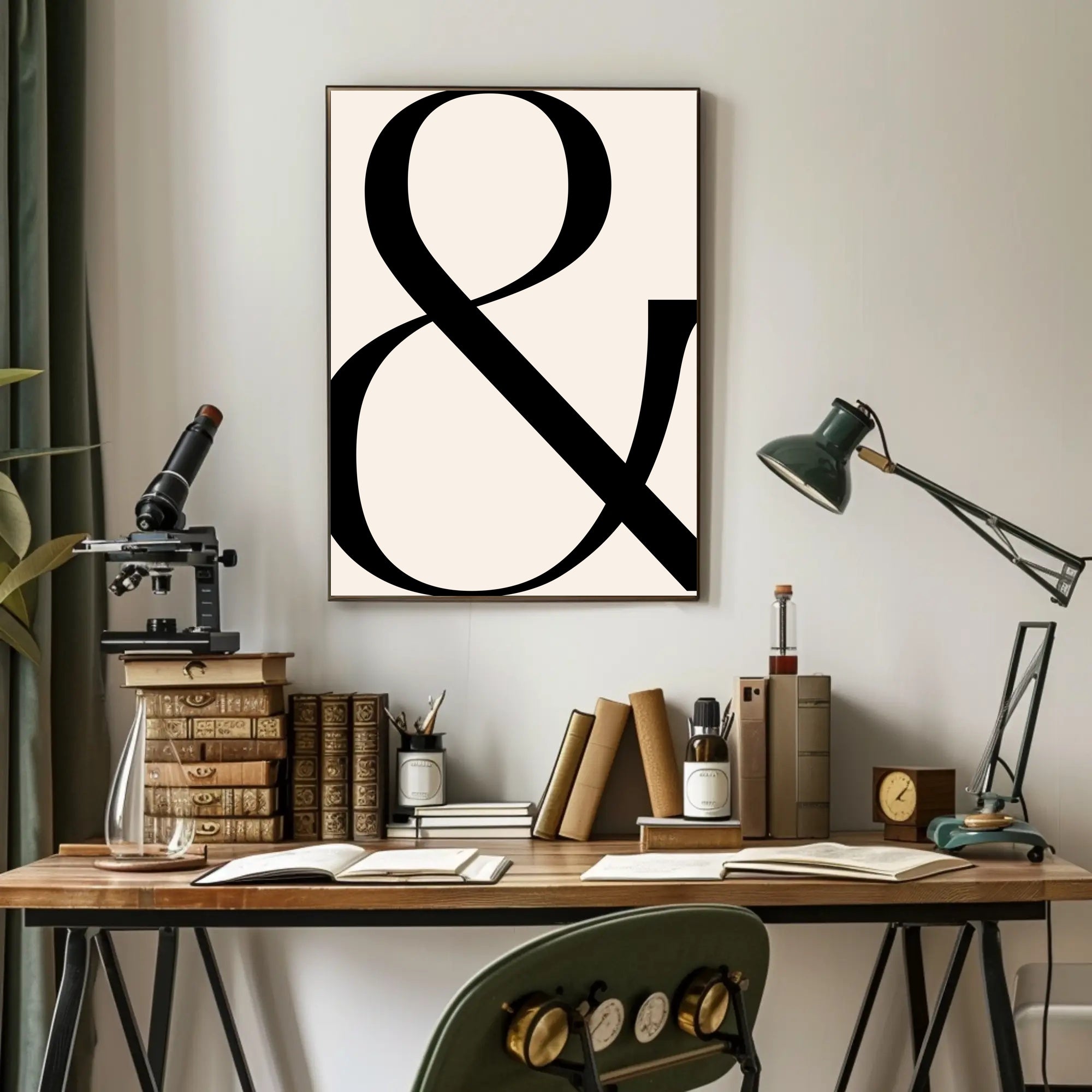 Stylized Ampersand Minimalist Artistic Poster PosterGoat
