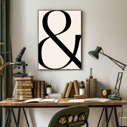 Stylized Ampersand Minimalist Artistic Poster PosterGoat