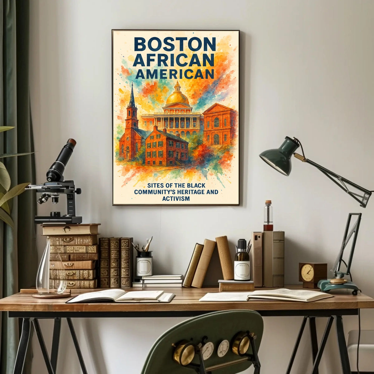 Boston's African American Heritage Vintage Poster