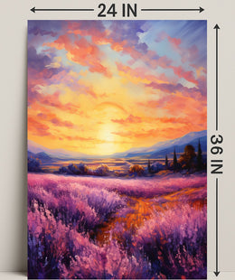 Lavender Sunset Poster
