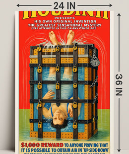 Houdini's Sensational Mystery Poster PosterGoat