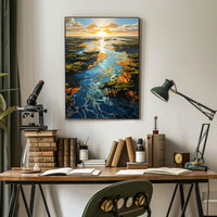 Serene River Landscape Poster