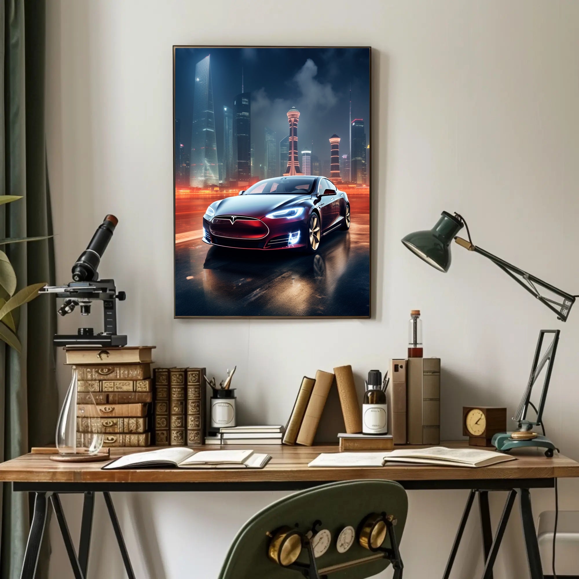 Futuristic Urban Drive Poster