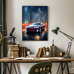 Futuristic Urban Drive Poster