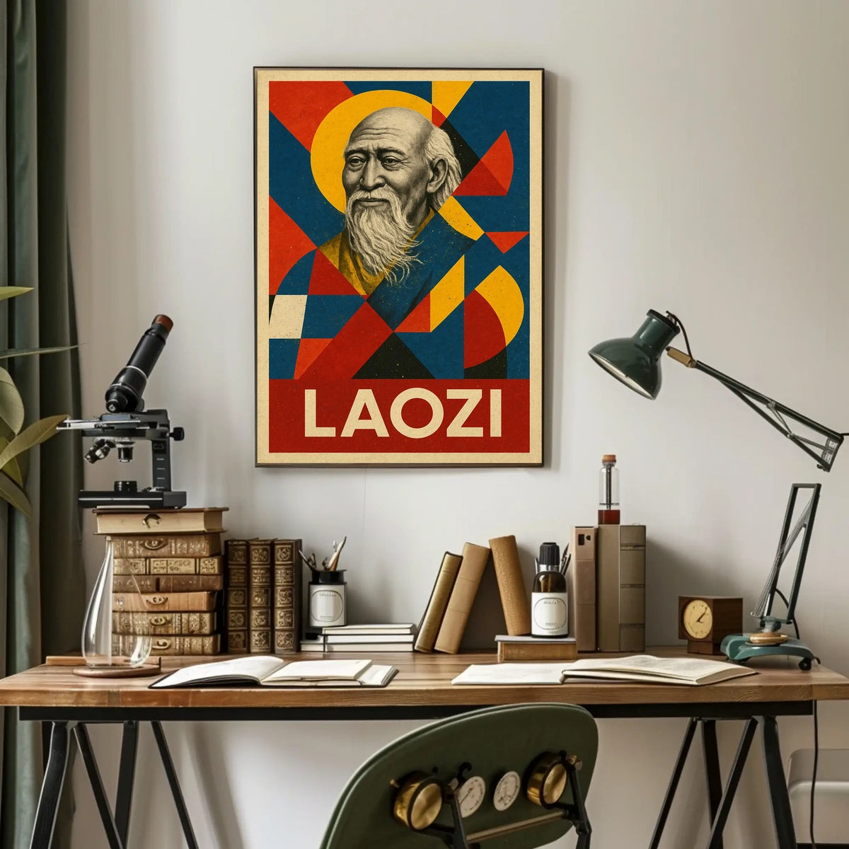 Laozi A Geometric Tribute Poster