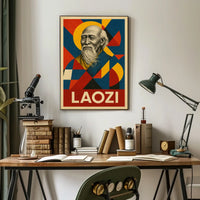 Laozi A Geometric Tribute Poster