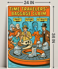 Time Travelers' Baggage Claim Poster PosterGoat