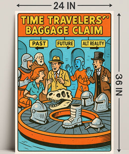 Time Travelers' Baggage Claim Poster PosterGoat