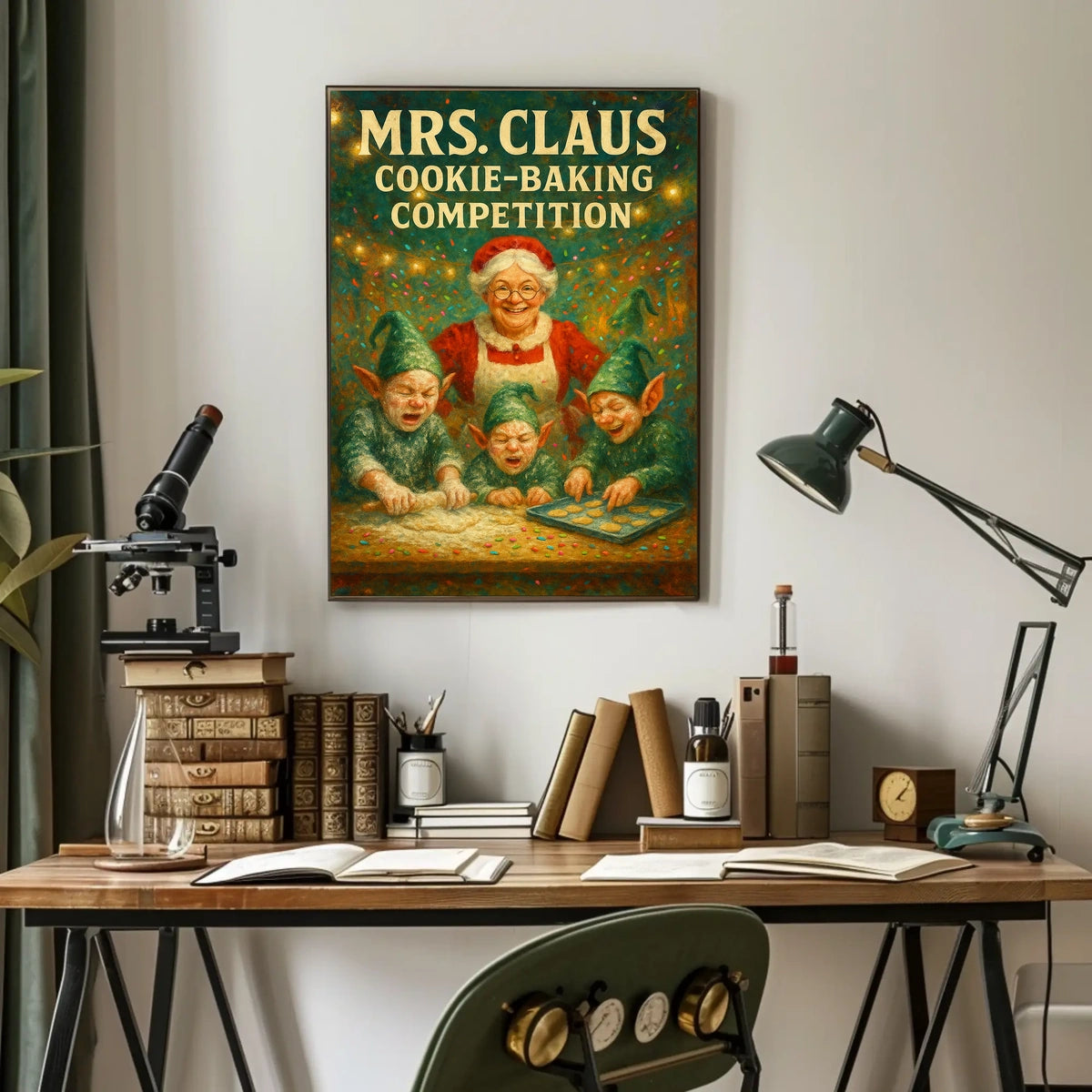 Mrs. Claus Cookie-Baking Competition Poster