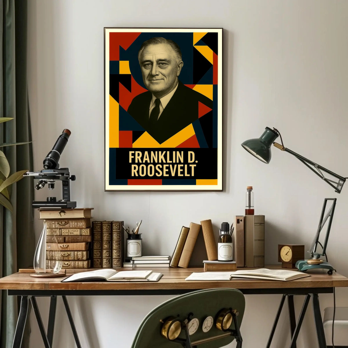 Franklin D. Roosevelt 32nd President of the United States Abstract Pop Poster