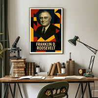 Franklin D. Roosevelt 32nd President of the United States Abstract Pop Poster
