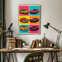 Pop Art Cars Poster PosterGoat