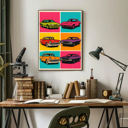 Pop Art Cars Poster PosterGoat