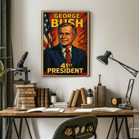 George Bush 41st President Poster Wall Art Decor Home