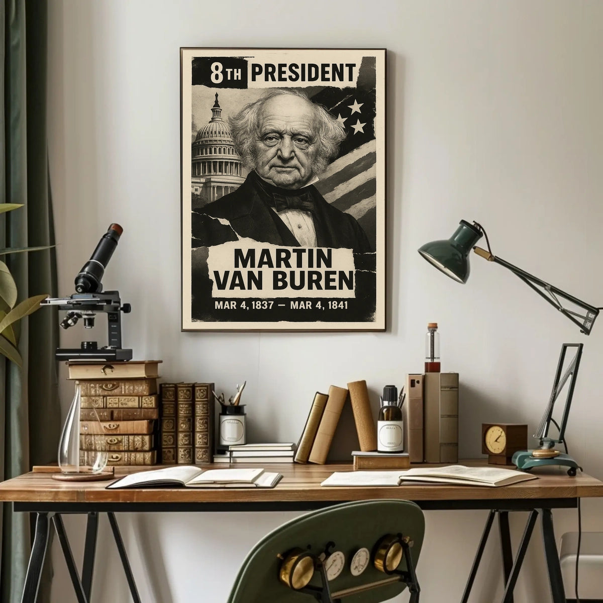 Martin Van Buren 8th President of the United States Digital Montaje Poster