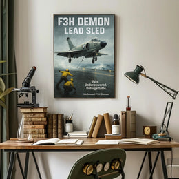 F3H Demon Lead Sled Poster PosterGoat