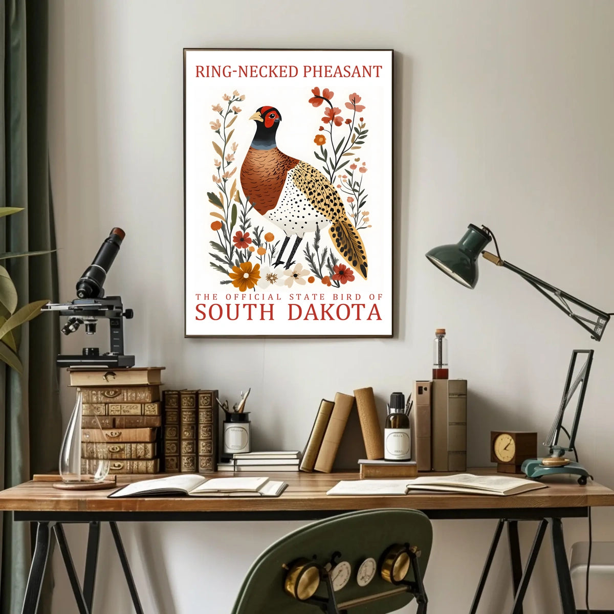 Ring-necked Pheasant State Pride Art Poster