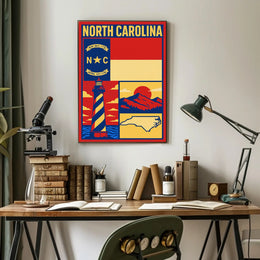 North Carolina Heritage Poster PosterGoat