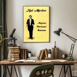 Hal Merton Vintage Magic and Ventriloquism Cultural Poster