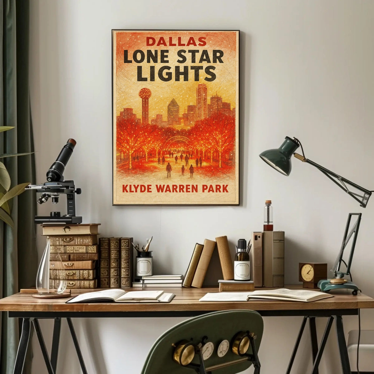 Dallas Lone Star Lights Poster