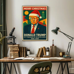 Festive Trump Christmas Poster Political or Pop Culture Poster